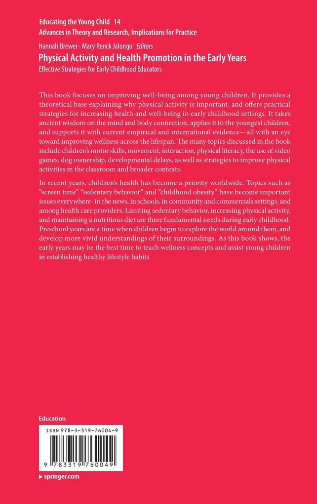 Weitere Ansicht: Physical Activity and Health Promotion in the Early Years