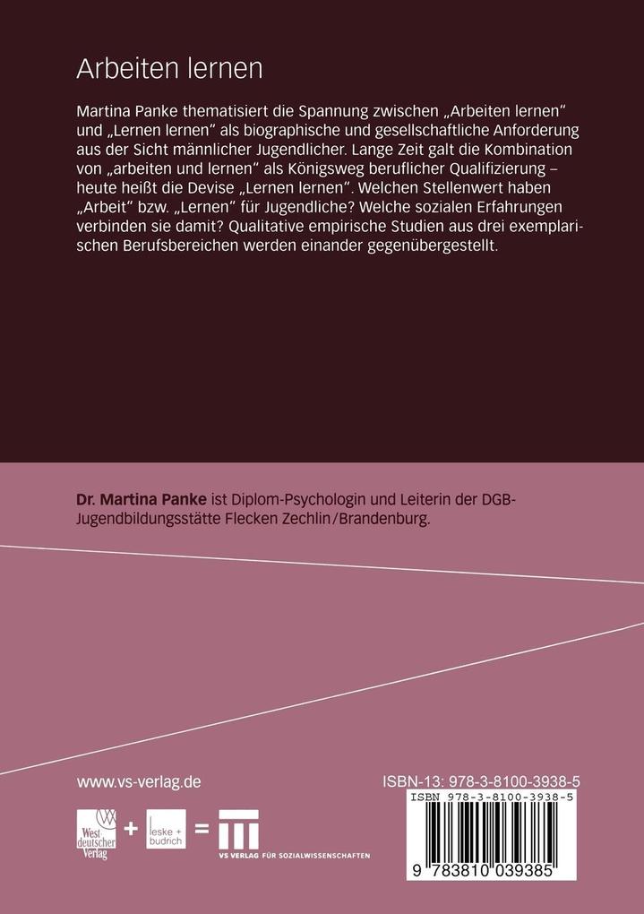 Weitere Ansicht: Arbeiten lernen | Martina Panke