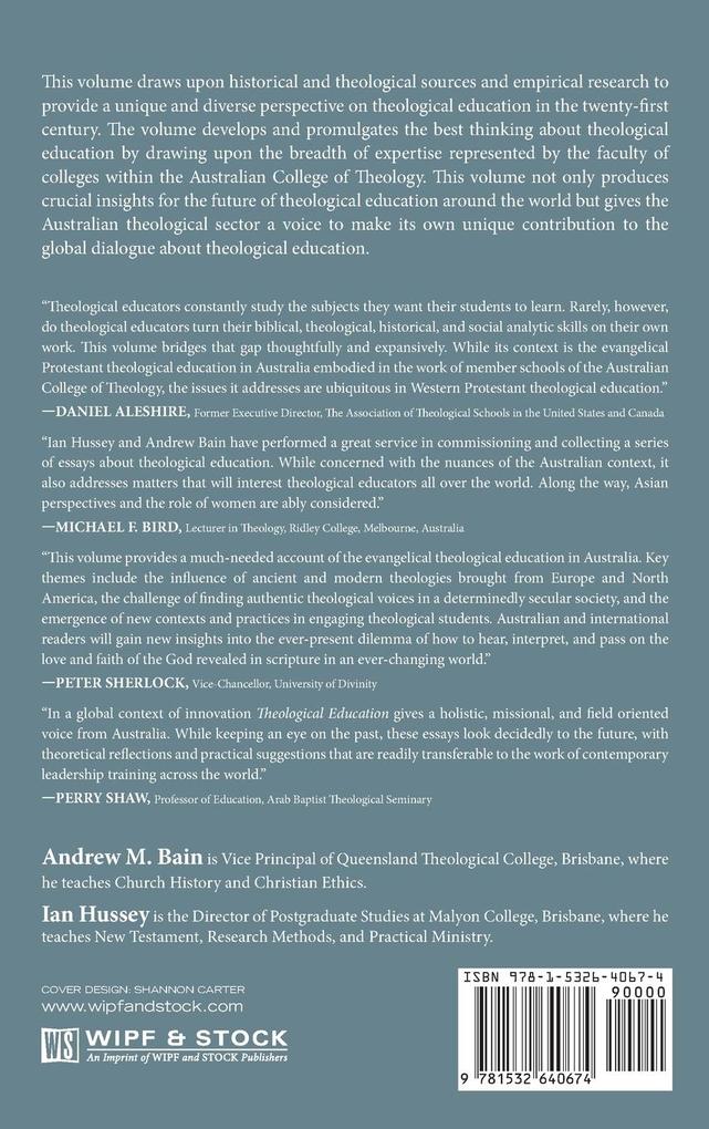 Weitere Ansicht: Theological Education | Andrew M. Bain, Ian Hussey
