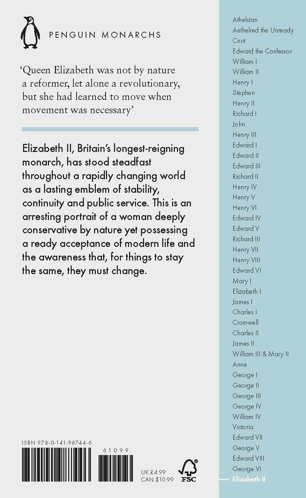 Weitere Ansicht: Elizabeth II (Penguin Monarchs) | Douglas Hurd