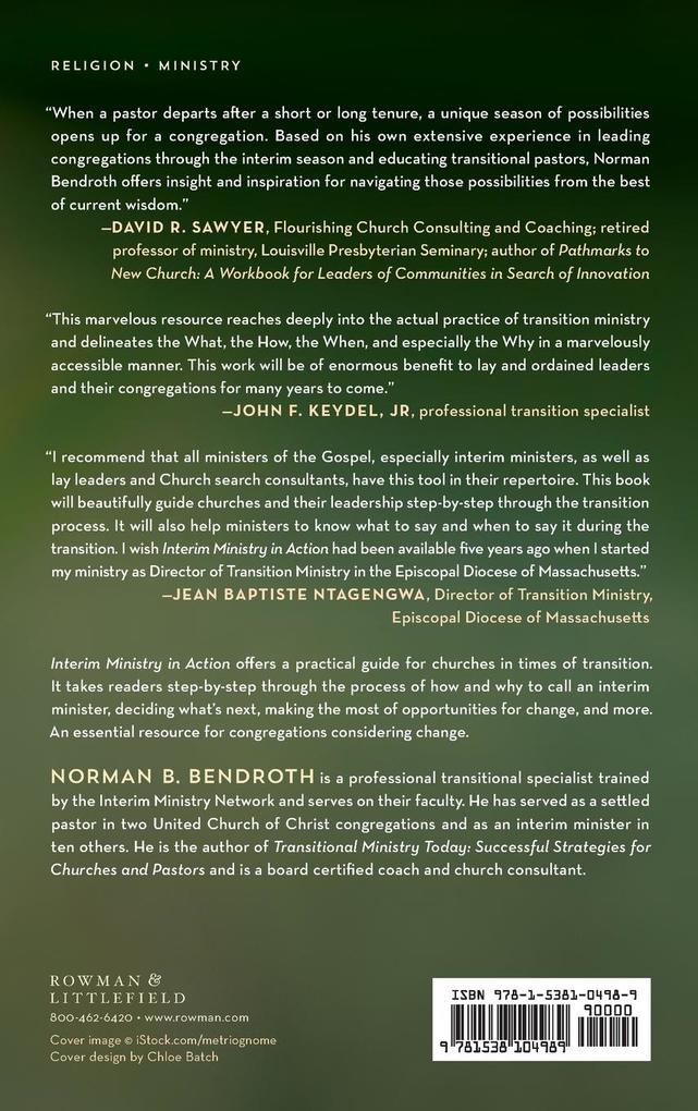 Weitere Ansicht: Interim Ministry in Action | Norman B. Bendroth