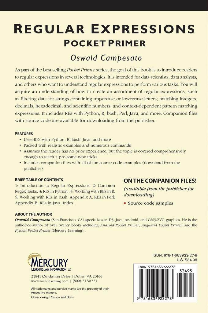 Weitere Ansicht: Regular Expressions | Oswald Campesato