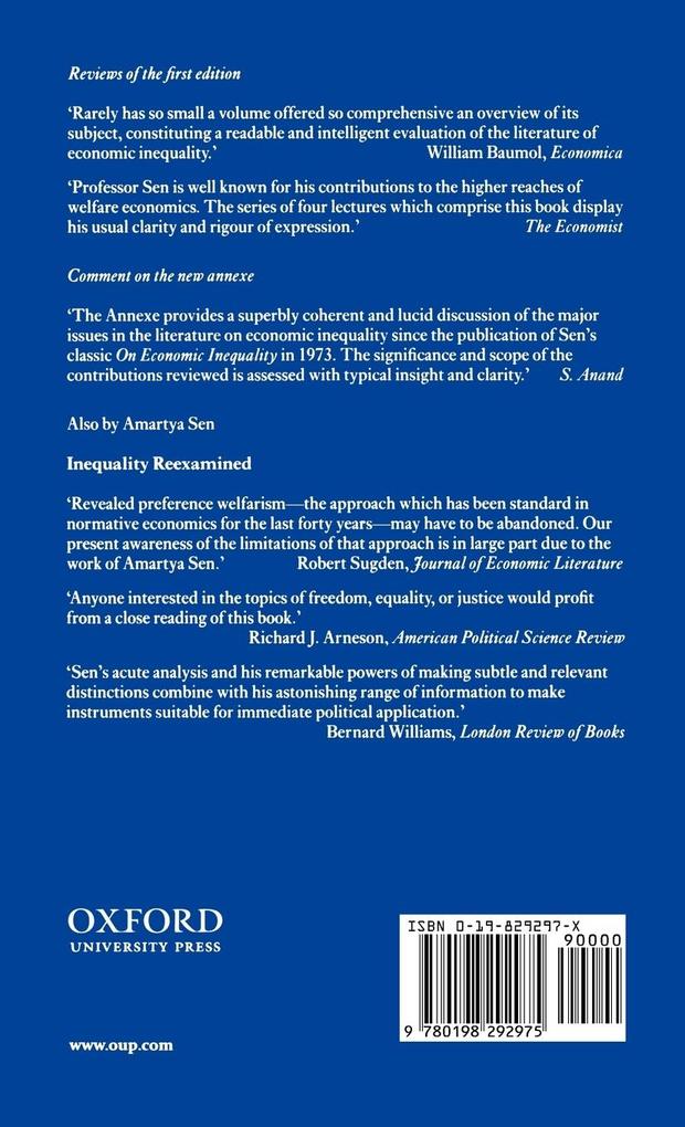 Weitere Ansicht: On Economic Inequality | Amartya K. Sen, James E. Foster