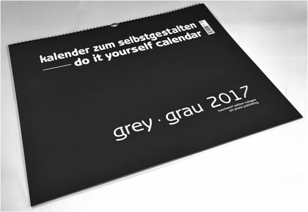 Weitere Ansicht: Grey Grau 2026 Blanko Gross XL Format