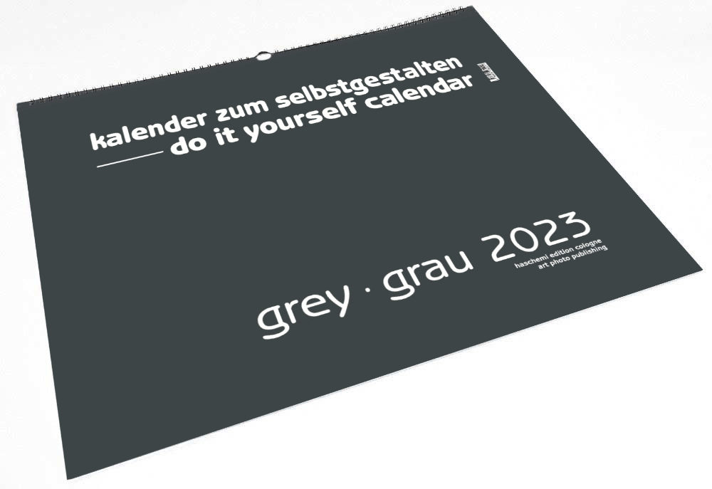 Weitere Ansicht: Grey Grau 2026 Blanko Gross XL Format