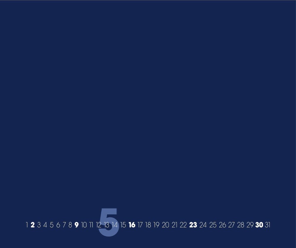 Weitere Ansicht: Blue Blau 2026 Blanko Gross XL Format