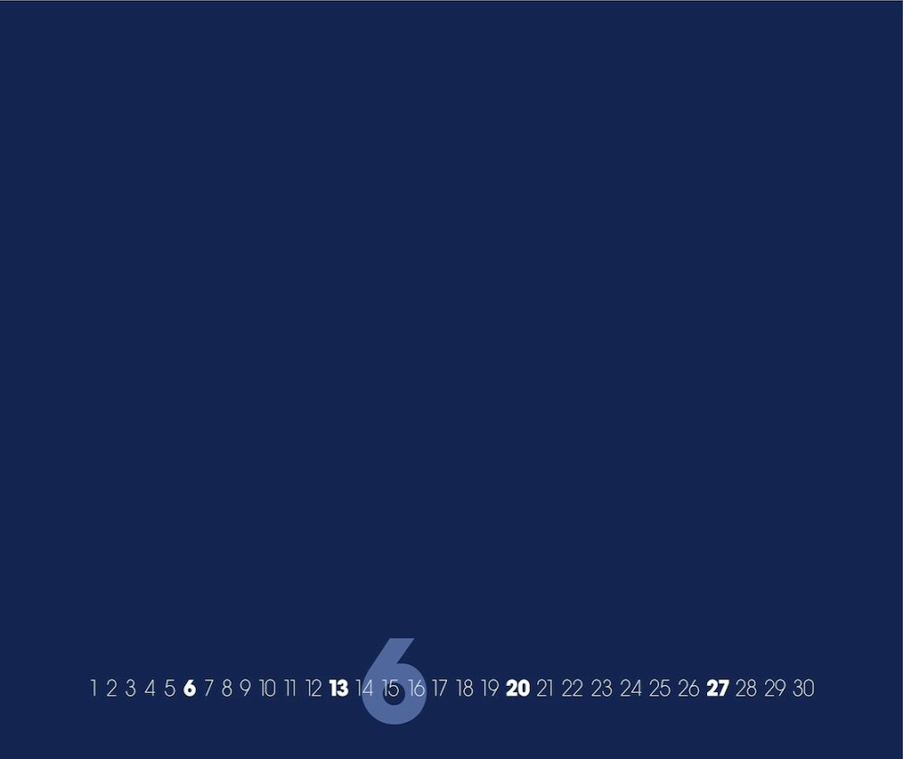 Weitere Ansicht: Blue Blau 2026 Blanko Gross XL Format