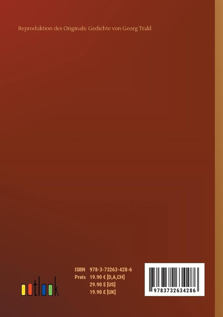 Weitere Ansicht: Gedichte | Georg Trakl