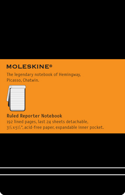 Produktbild: Moleskine Reporter, 9x14, liniert