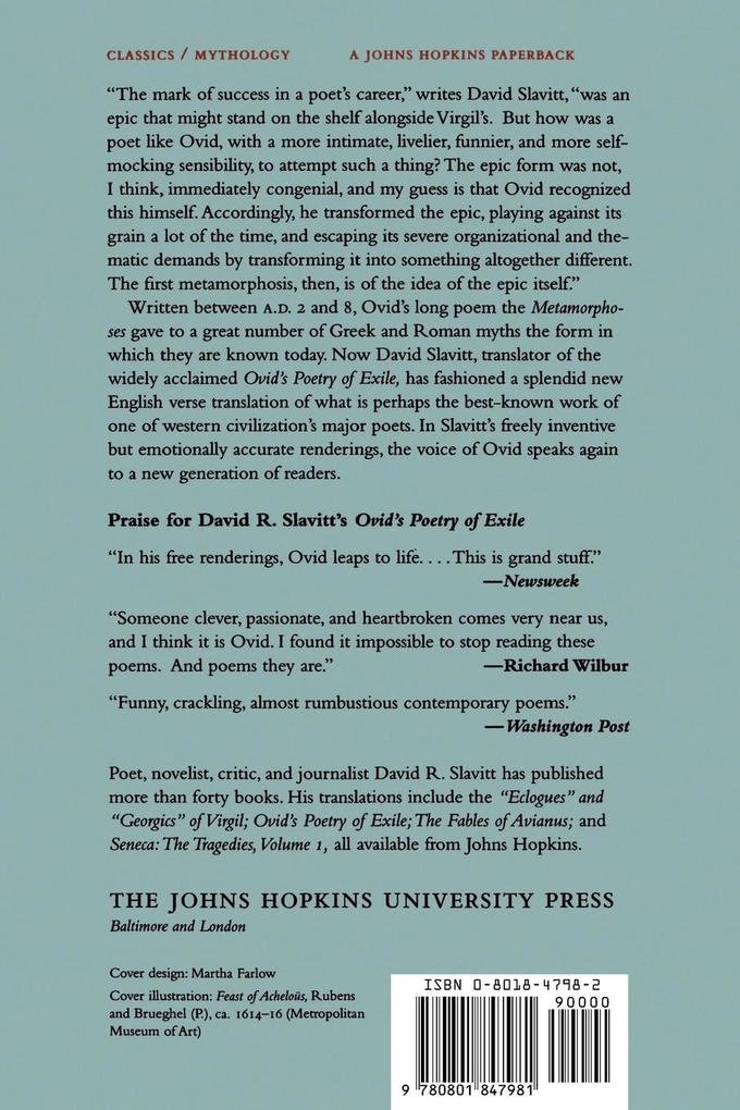 Weitere Ansicht: The Metamorphoses of Ovid | Ovid