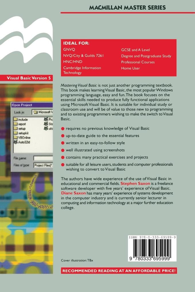 Weitere Ansicht: Mastering Visual Basic | Diane Saxon