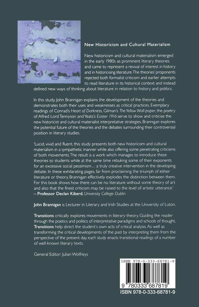 Weitere Ansicht: New Historicism and Cultural Materialism | J. Brannigan