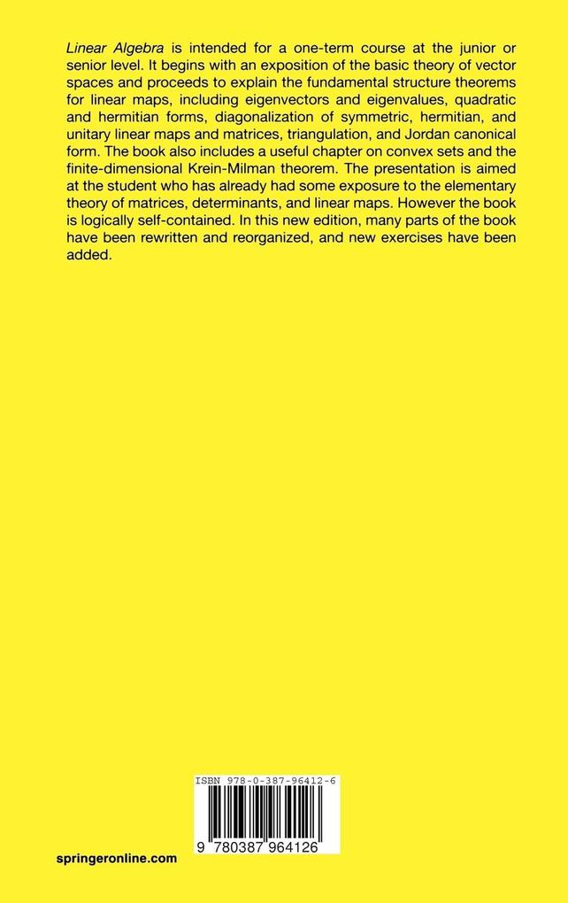 Weitere Ansicht: Linear Algebra | Serge Lang