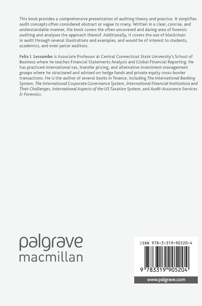Weitere Ansicht: Auditing, Assurance Services, and Forensics | Felix I. Lessambo