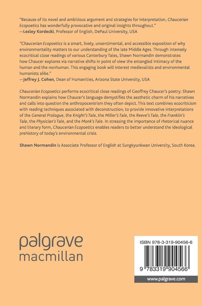 Weitere Ansicht: Chaucerian Ecopoetics | Shawn Normandin