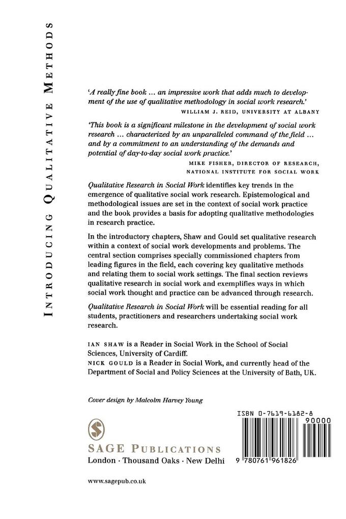 Weitere Ansicht: Qualitative Research in Social Work
