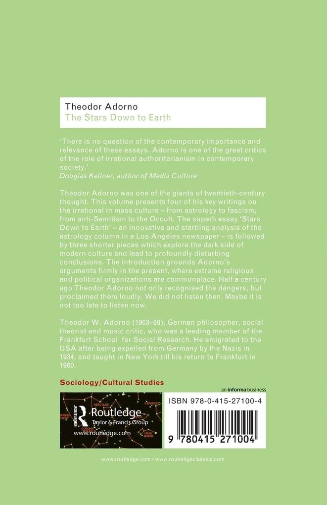 Weitere Ansicht: The Stars Down to Earth | Theodor Adorno