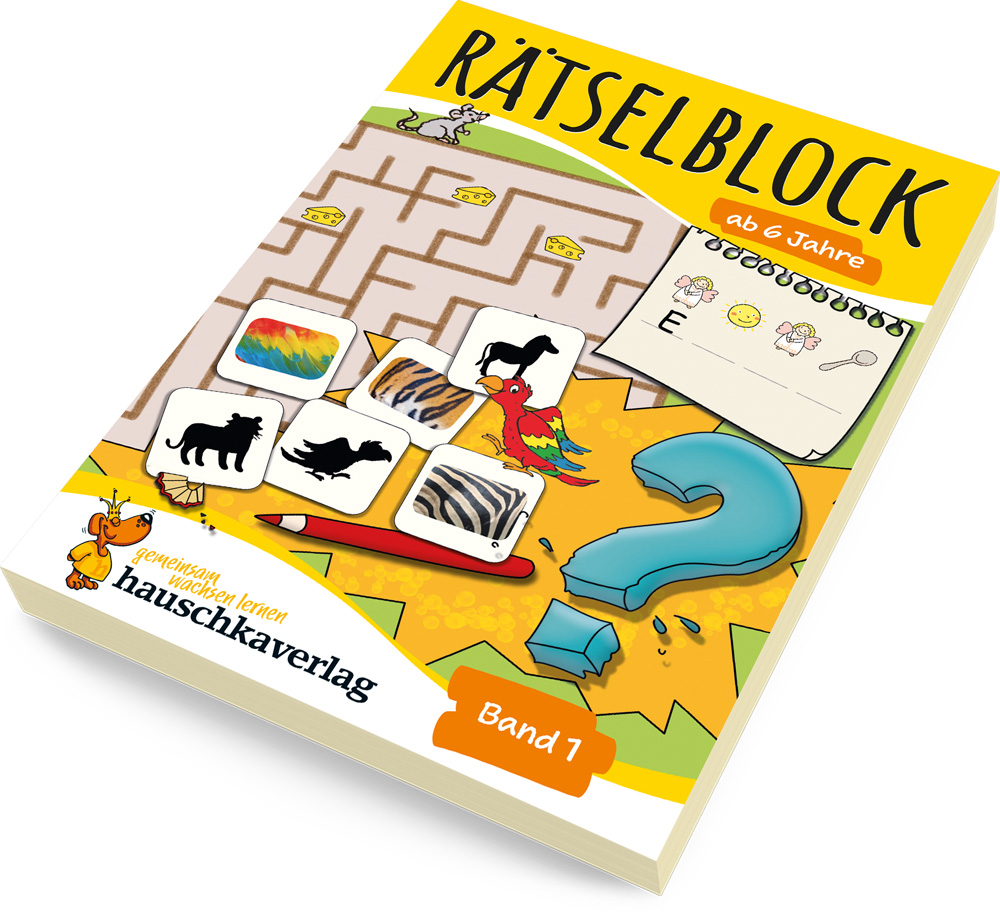 Weitere Ansicht: Rätselblock ab 6 Jahre, Band 1, A5-Block | Agnes Spiecker