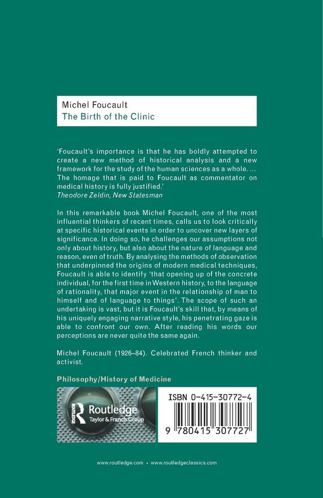 Weitere Ansicht: The Birth of the Clinic | Michel Foucault