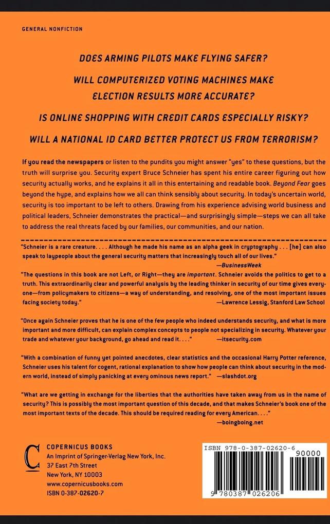 Weitere Ansicht: Beyond Fear | Bruce Schneier