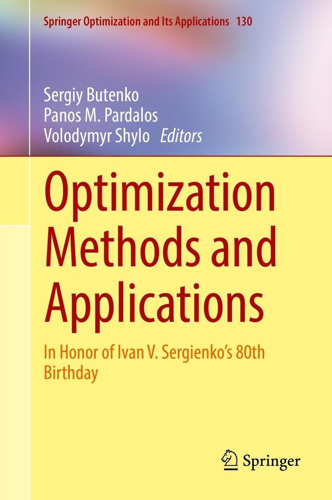 Produktbild: Optimization Methods and Applications