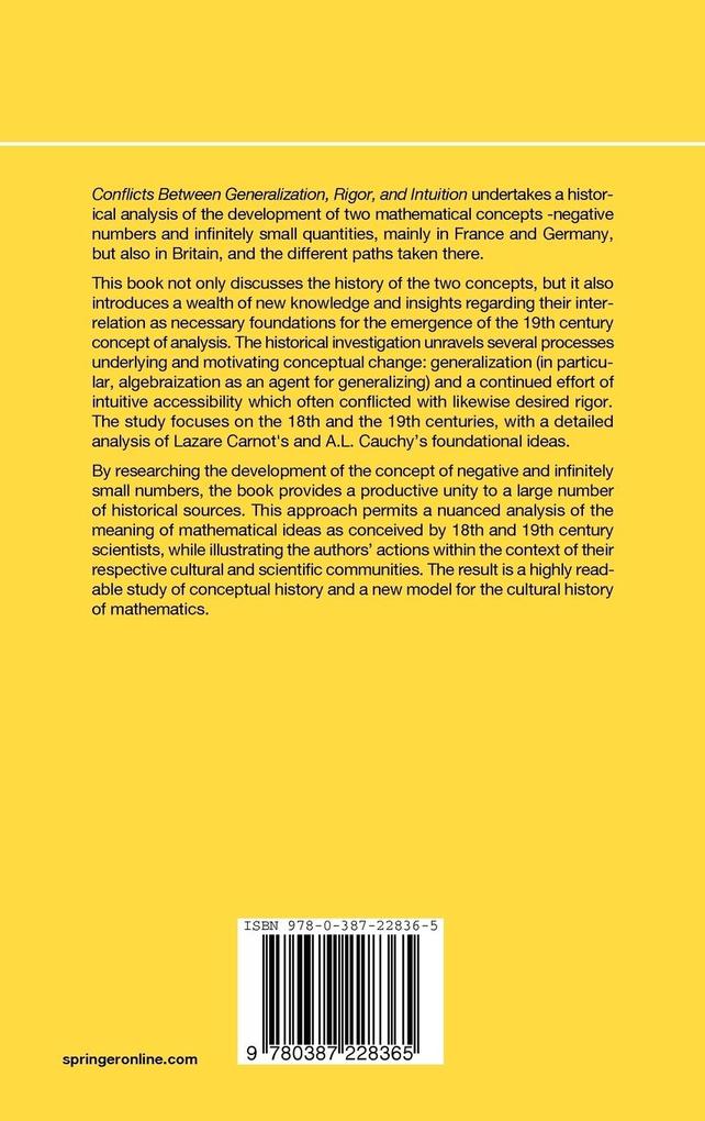 Weitere Ansicht: Conflicts Between Generalization, Rigor, and Intuition | Gert Schubring