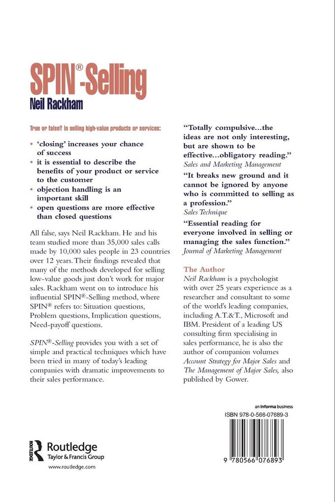 Weitere Ansicht: SPIN®-Selling | Neil Rackham