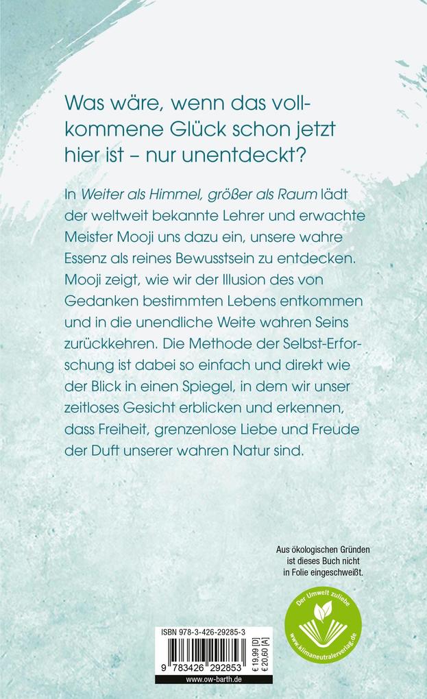 Weitere Ansicht: Weiter als Himmel, größer als Raum | Mooji