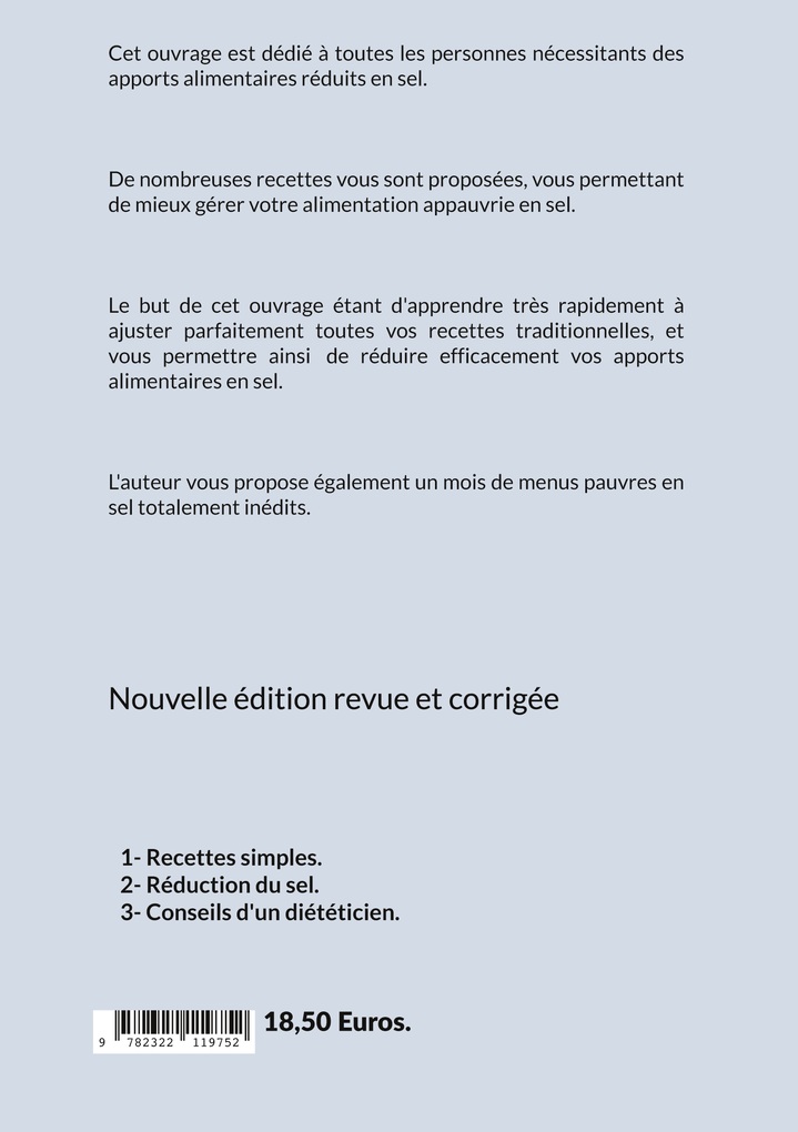 Weitere Ansicht: Recettes et menus sans sel | Cédric Menard