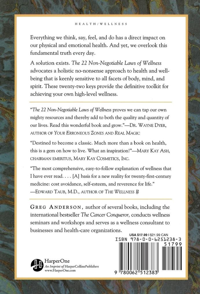 Weitere Ansicht: The 22 Non-Negotiable Laws of Wellness | Greg Anderson