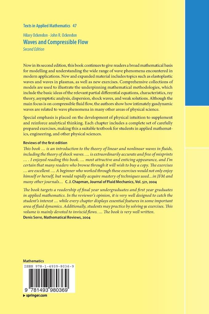 Weitere Ansicht: Waves and Compressible Flow | Hilary Ockendon, John R. Ockendon