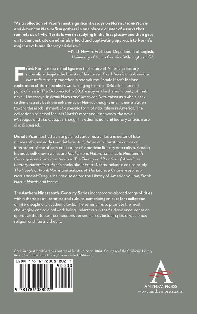 Weitere Ansicht: Frank Norris and American Naturalism | Donald Pizer