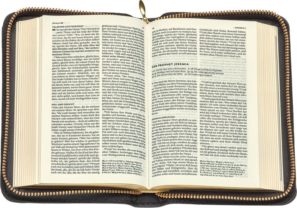 Weitere Ansicht: Lutherbibel - Senfkorn Lederausgabe mit Goldschnitt und Reißverschluss