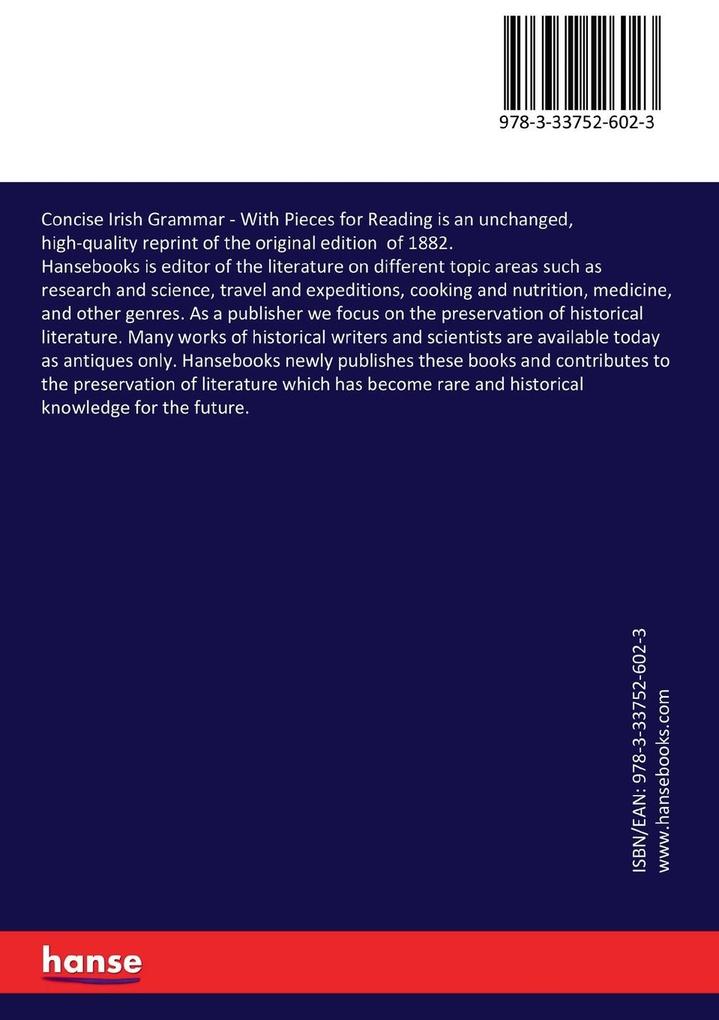 Weitere Ansicht: Concise Irish Grammar | Ernst Windisch
