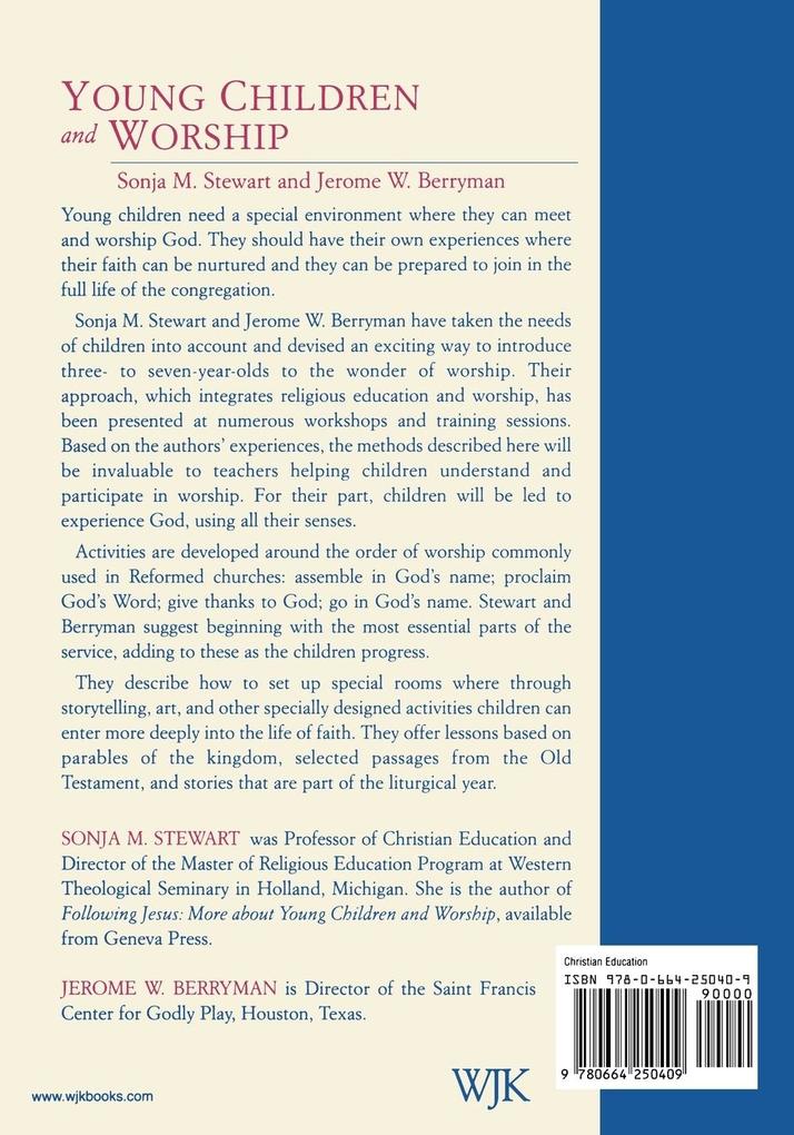 Weitere Ansicht: Young Children and Worship | Sonja M. Stewart, Jerome W. Berryman