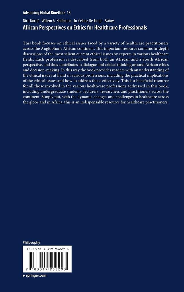 Weitere Ansicht: African Perspectives on Ethics for Healthcare Professionals