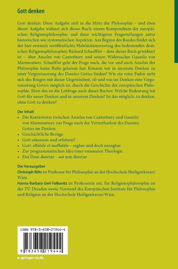 Weitere Ansicht: Gott denken