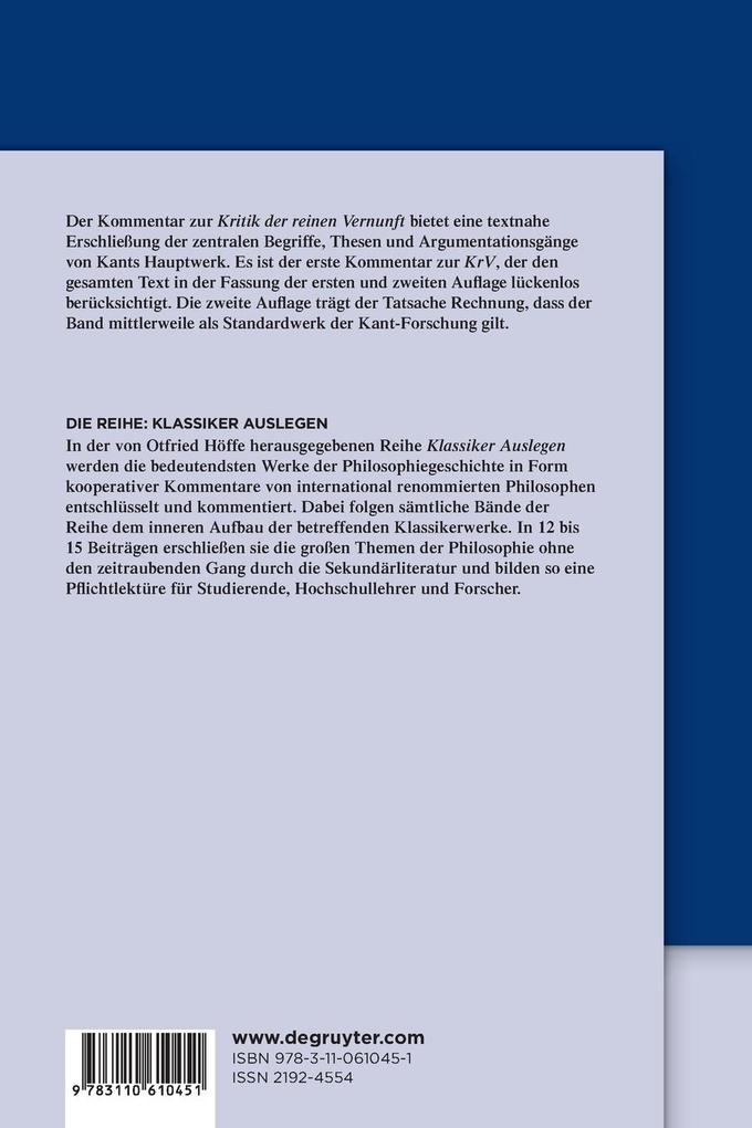 Weitere Ansicht: Immanuel Kant: Kritik der reinen Vernunft