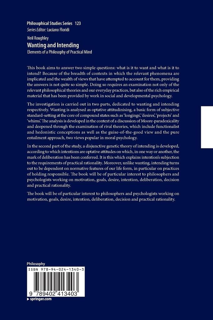 Weitere Ansicht: Wanting and Intending | Neil Roughley