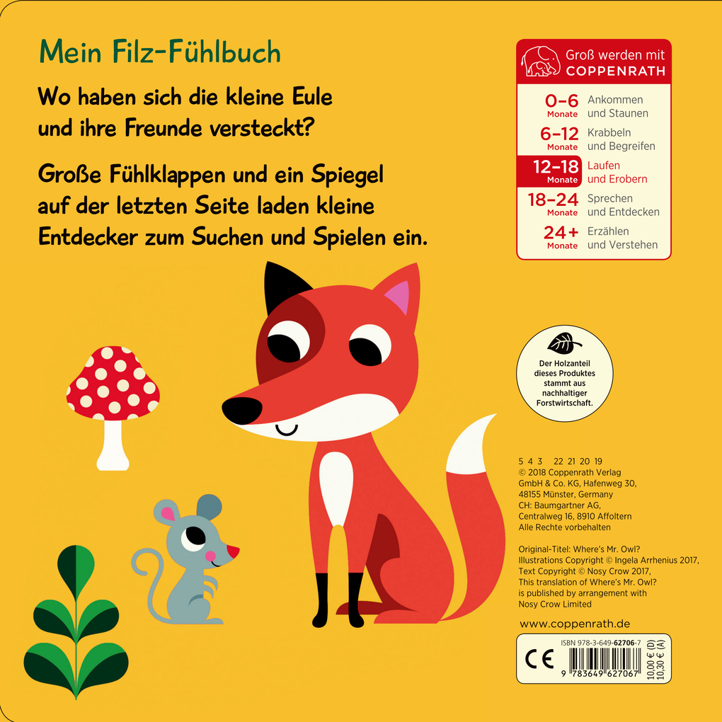 Weitere Ansicht: Mein Filz-Fühlbuch: Kuckuck, kleine Eule!