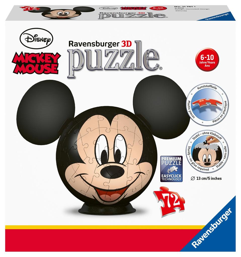Produktbild: Ravensburger - Disney Mickey Mouse mit Ohren, 72 Teile