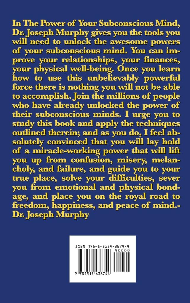 Weitere Ansicht: The Power of Your Subconscious Mind | Joseph Murphy