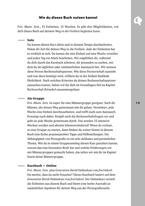 Weitere Ansicht: Frei. Mann. Sein.