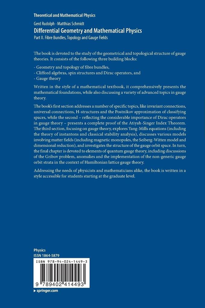 Weitere Ansicht: Differential Geometry and Mathematical Physics | Gerd Rudolph, Matthias Schmidt