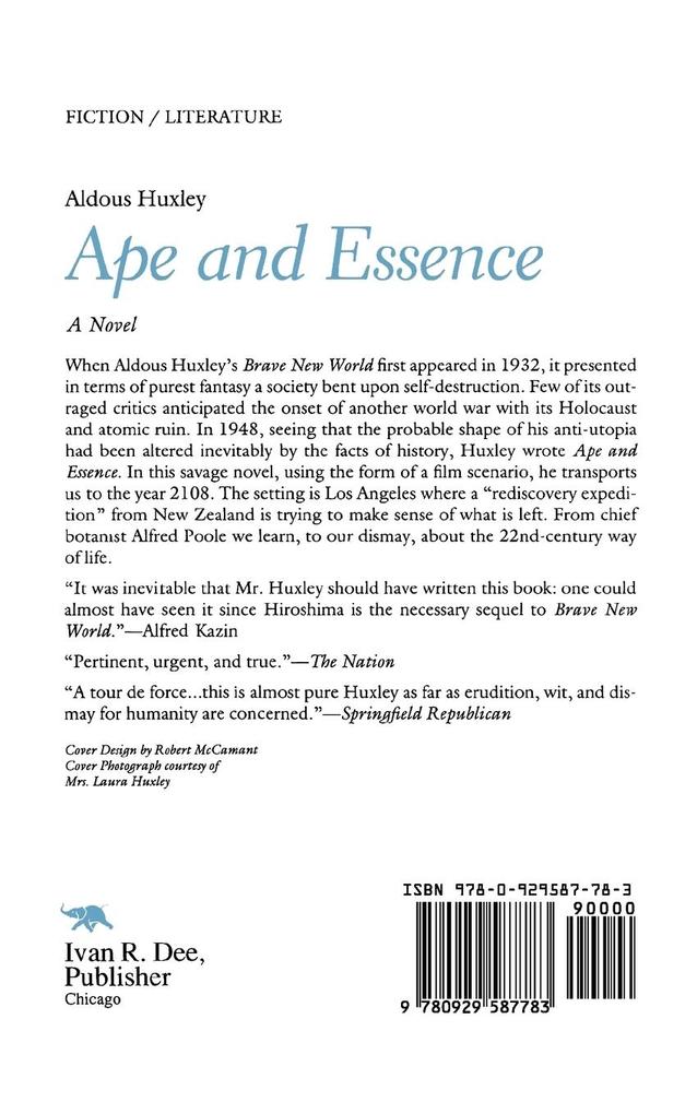 Weitere Ansicht: Ape and Essence | Aldous Huxley
