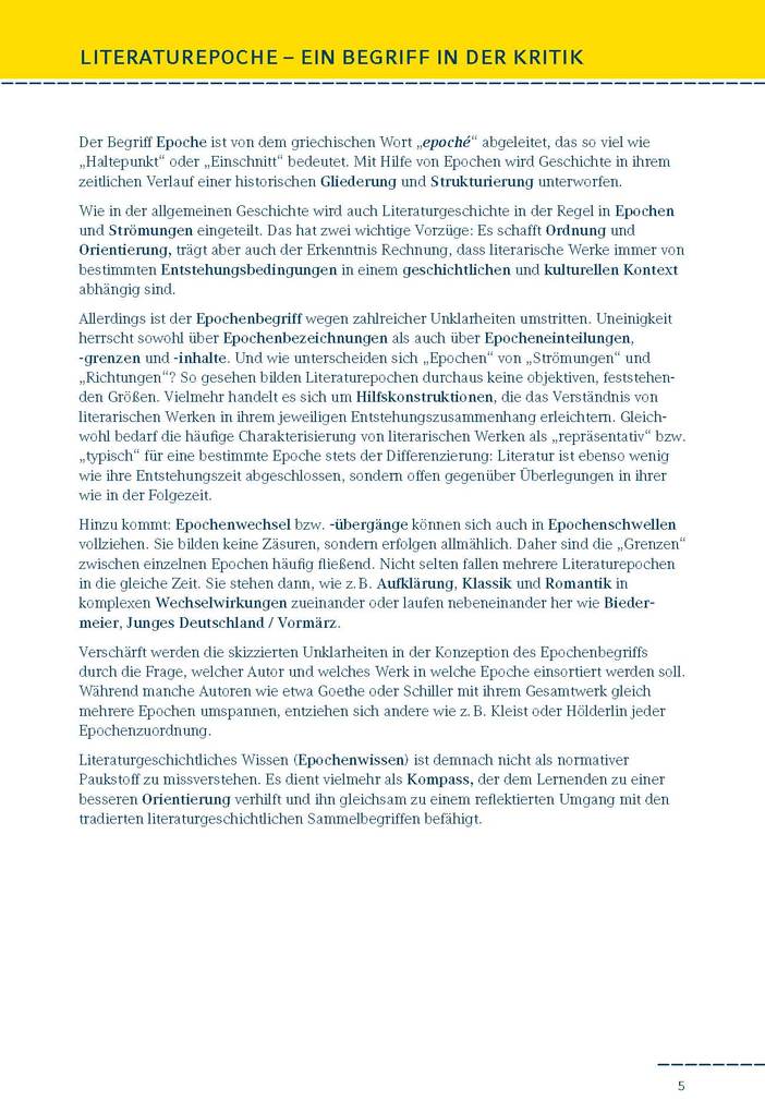 Weitere Ansicht: Epochen der deutschen Literatur. | Yomb May