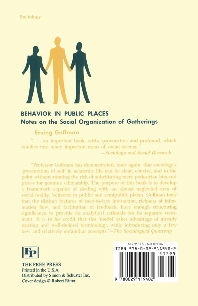 Weitere Ansicht: Behavior in Public Places | Erving Goffman