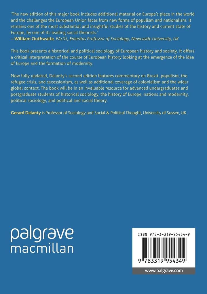 Weitere Ansicht: Formations of European Modernity | Gerard Delanty