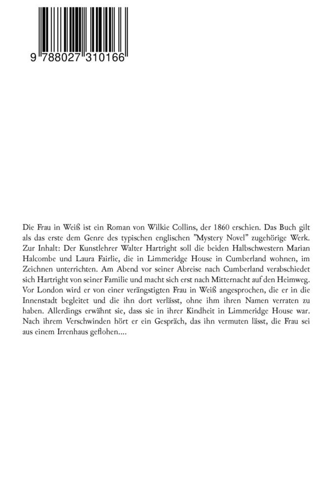 Weitere Ansicht: Die Frau in Weiß (Kriminalroman) | Wilkie Collins