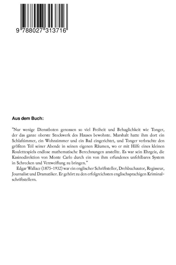 Weitere Ansicht: Das Gesicht im Dunkel | Edgar Wallace